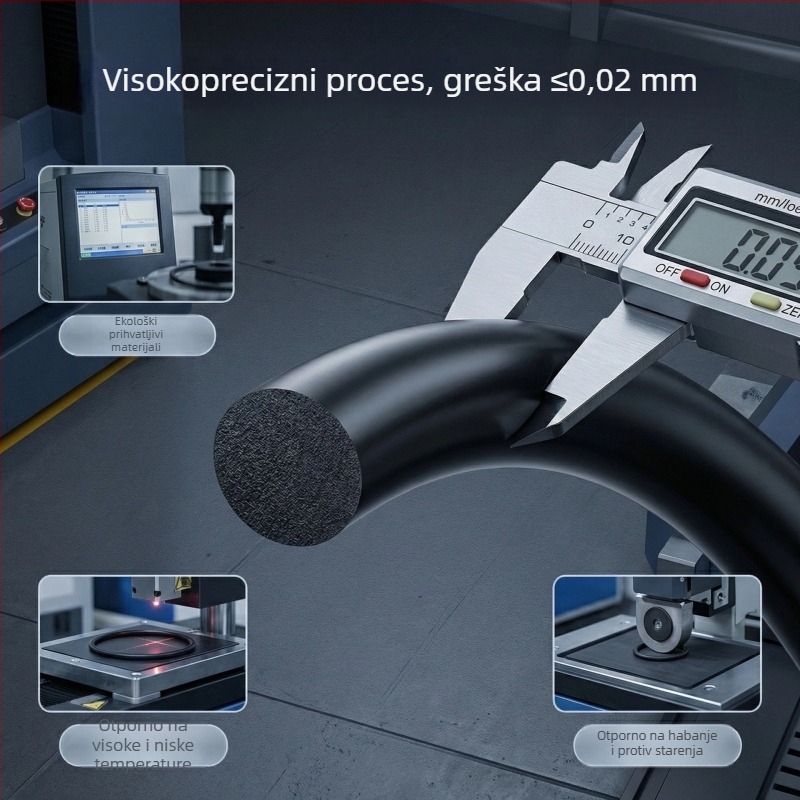 Nitrilni O-prsteni velikog promjera, prilagođeni NBR brtveni prsteni, Ø5 mm, otporni na ulje i Habanje