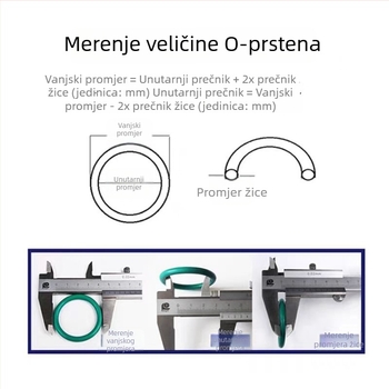 0-tipni brtveni prsten od fluor kaučuka i nitrila, prehrambena kvaliteta, vodootporan silikonasti brtveni prsten, gumeni brtveni prsten, promjer žice 3,5 mm
