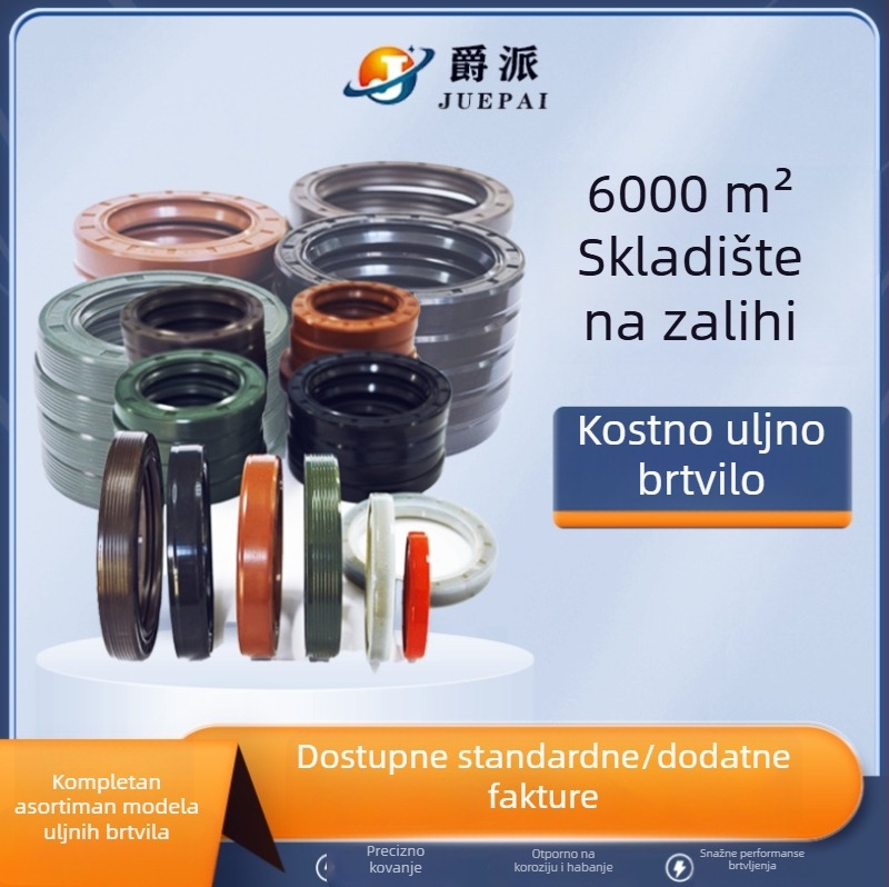 DTO Nitrilno uljno brtvilo sa skeletom i fluor gumom, dvostruka usnica, TC/TG serija brtvila za ulje