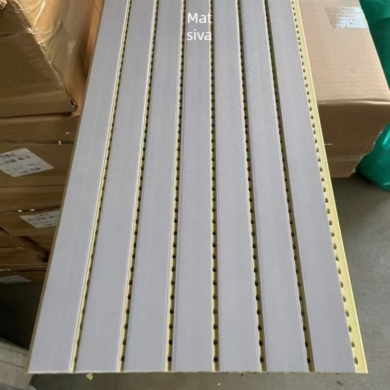 Zvučno apsorbirajući zidni paneli od vlakana bambusovog drva, dimenzije 210×12 cm, za konferencijske sobe, moderni minimalistički dizajn, na zid, vodootporni