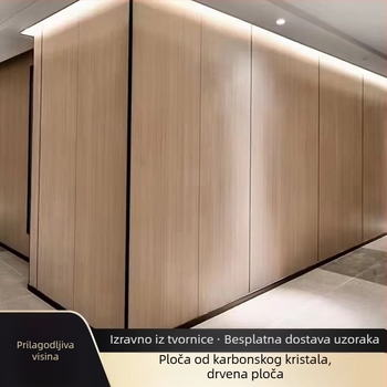 Zidni panel od vlakana bambusa s drvenim furnirom, otporan na udarce