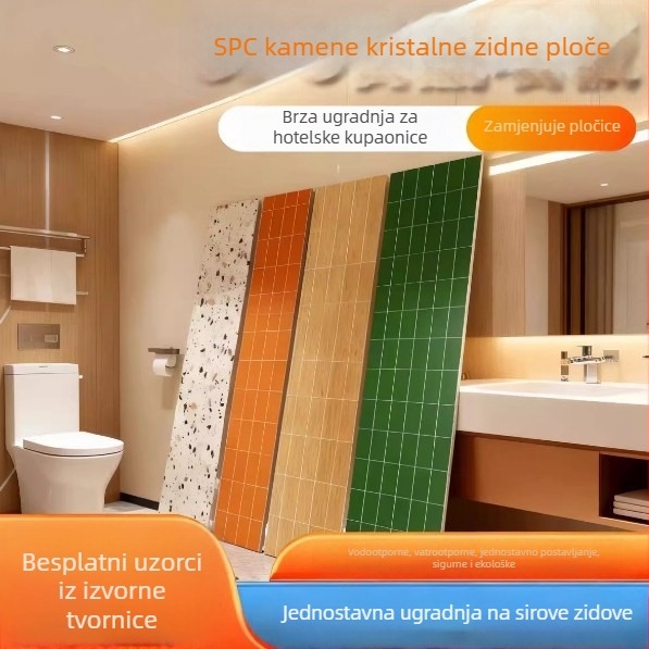 SPC zidni paneli s kristalnim kamenom – otporni na vlagu obloga za kupaonicu
