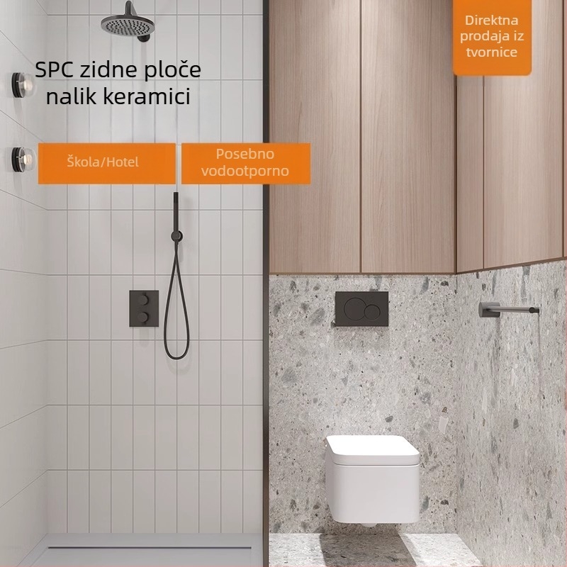 SPC kamenokristalna zidna ploča za renovaciju hotelske kupaonice, vodootporna, bez šavova, vatrootporna