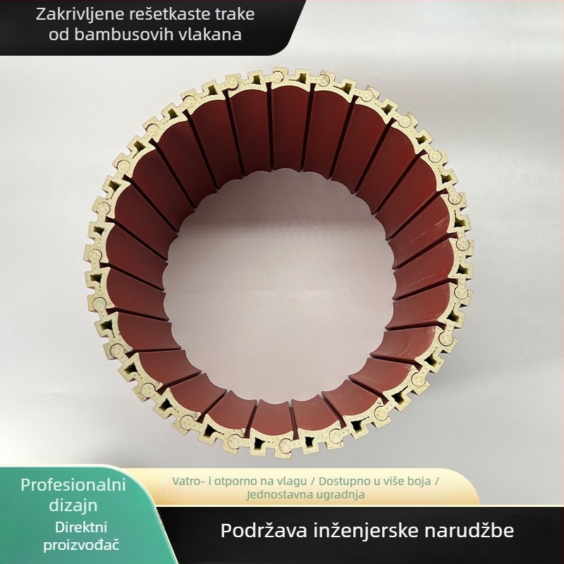 Prilagođeni zidni panel od vlakana bambusa s zakrivljenom rešetkom i valovitim dizajnom
