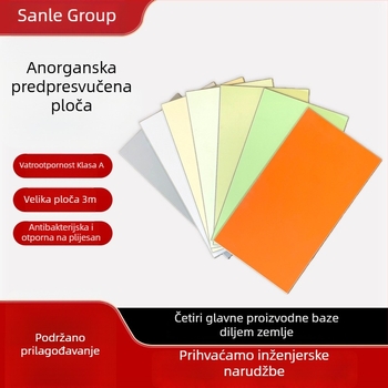 Vatrootporna ploča A klase, čista, bez temeljnog sloja, neorganska ploča s premazom, 6-12 mm, za bolnice, škole i hotelske hodnike
