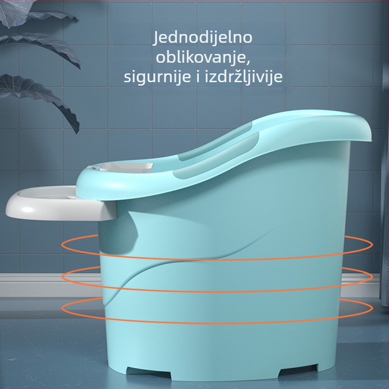 Velika debela plastična kanta za kupanje za bebe i djecu, s dizajnom za sjedenje