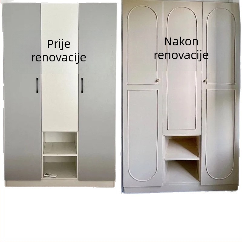 PVC mekana rubna traka, polukružni gips dekorativni rub za namještaj i vrata ormara, trajno brtvljenje ruba