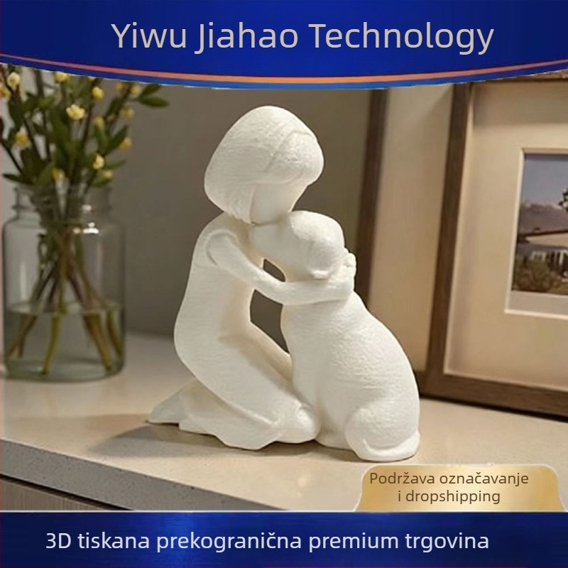 3D ispisana mirna statua, ukrasni predmet, kreativni blagdanski dar.