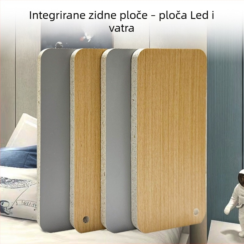 Integrirani zidni paneli otporni na ogrebotine i habanje, Ice-Fire zidni paneli, paneli za odvajanje kupaonice, dekor zidnog pozadina iza televizora, vodootporni