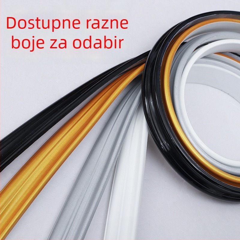 PVC ukrasne linije, gipsane linije stropa, ukrasni bridovi zida u dnevnom boravku oko televizora, trake za rub tapeta