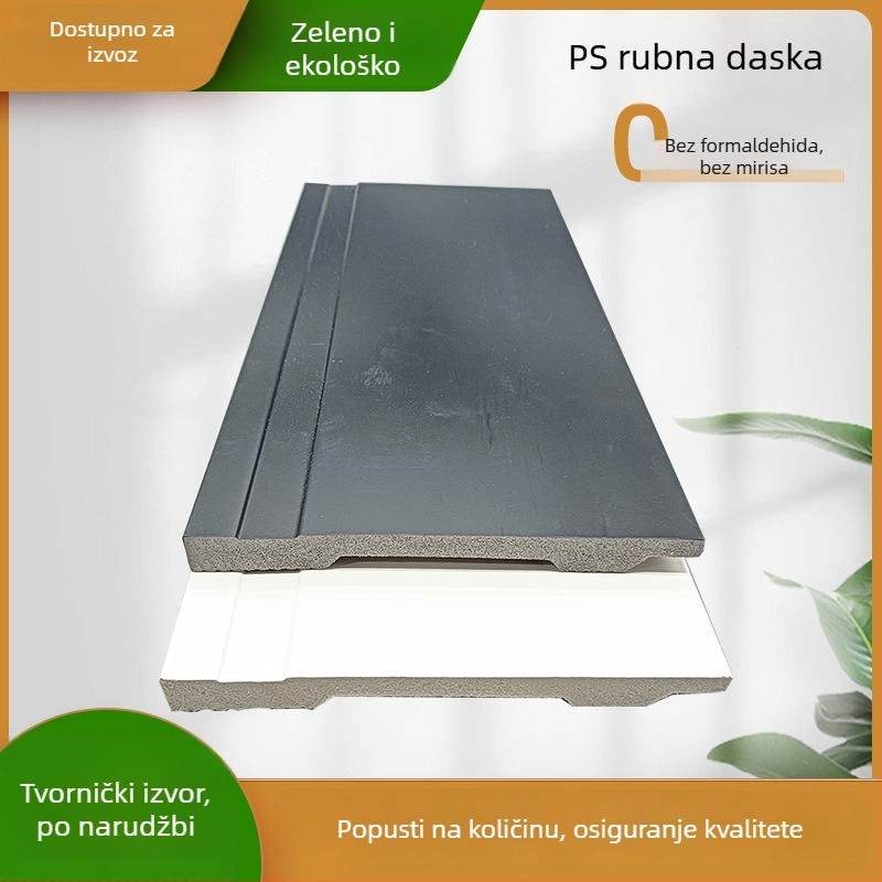 Bijeli PS pjenasti plint, dekorativni panel za spavaću sobu i dnevni boravak, građevinski materijali, plosni / moderni minimalistički stil