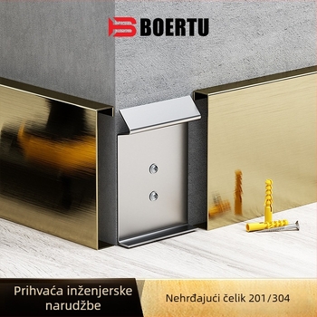 Nerđajući čelični profil za hotelske projekte, 201/304, 8K ogledni završni sloj, kopčasti sustav, debljina 3 cm
