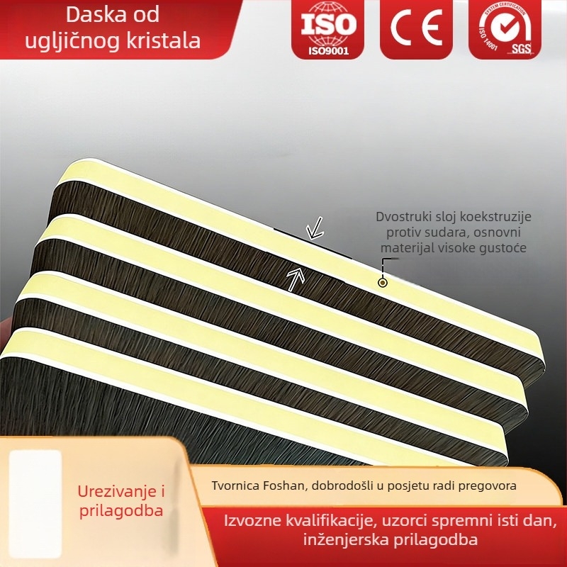 Zidni panel s klips montažom, ogledna površina, otporna na udarce ploča od bambusovih ugljičnih vlakana, bezšavska drvena obloga, karbonsko kristalna ploča za dom i klub