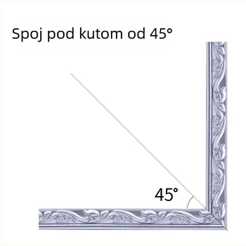 Nova 2,5 cm PVC mekani dekorativni profil s elementima PU i gipsa za okvire, stropove i ogledala