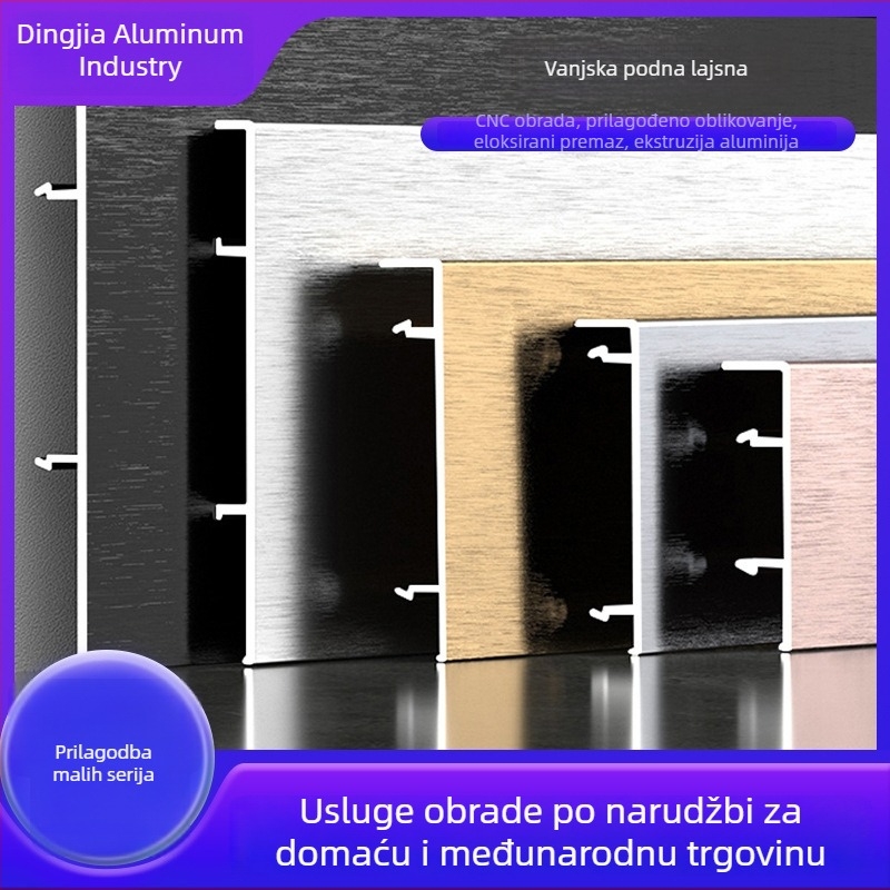 Kuhinjski toe kick trak od aluminijske legure i donji panel ormarića s kopčom