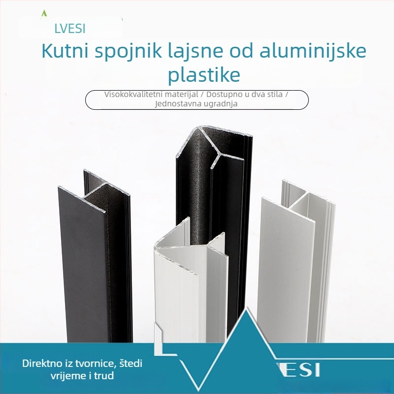 Kutni spoj za kuhinjske ormariće, aluminij-plastični profil