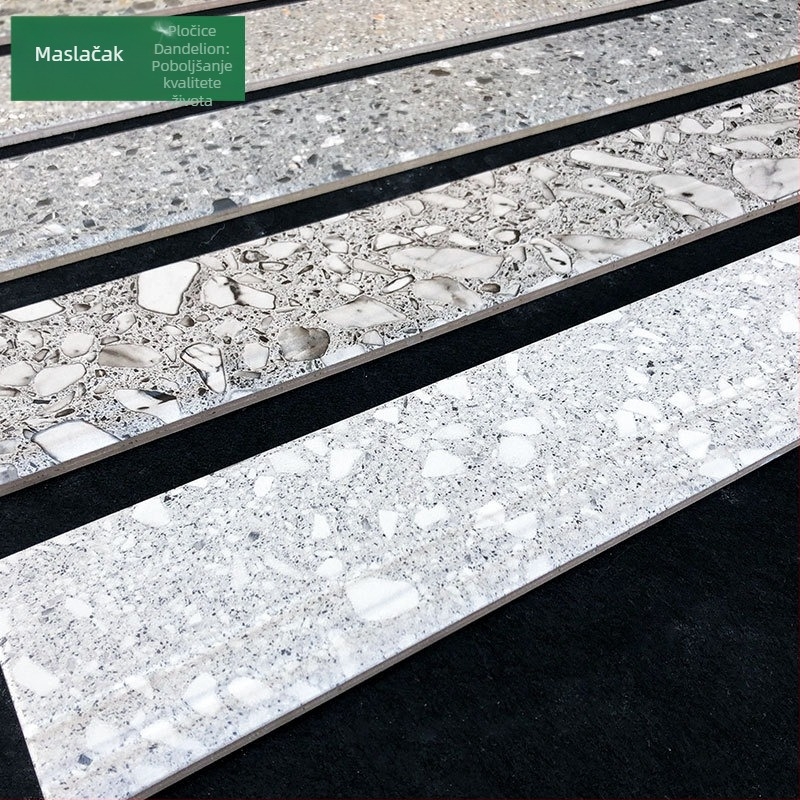 Europski stil pločice za prag s imitacijom mramora, cementne pločice za dnevni boravak i blagovaonu, PVC, 100x800 mm