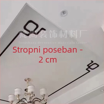 2 cm stropni kutni cvjetni panel, kineski stil, imitacija tvrdog drveta, dnevni boravak, plosnati mrežni panel