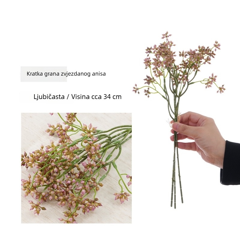 Umjetne zelene biljke i zvjezdasti anis za DIY dekoraciju, dijelovi za kućne cvjetne aranžmane