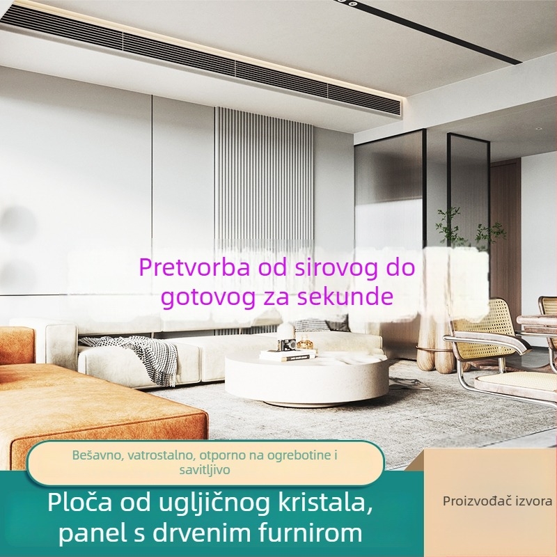 Paneli od karbonskih kristala za unutarnju dekoraciju, ogledna površina, bezšivni drvo-metalni dekorativni zidni paneli, samostalna ugradnja