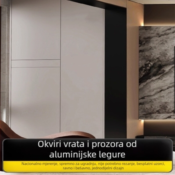 Aluminijski okvir za vrata i prozore s integriranim jednoplošnim profilom, za balkon, kuhinju i ulaz