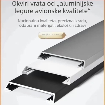 Aluminijski okvir za vrata i prozore s integriranim jednoplošnim profilom, za balkon, kuhinju i ulaz