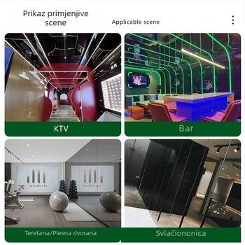 Set oglednih pločica: srebrni stropni panel, crni ogledni karbonski kristalni panel, zidni paneli od vlakana bambusa, dekorativni PET bambusovi paneli s ugljem za zaštitu zida