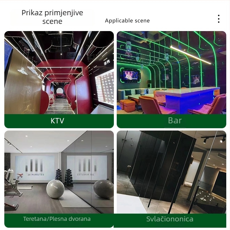 Set oglednih pločica: srebrni stropni panel, crni ogledni karbonski kristalni panel, zidni paneli od vlakana bambusa, dekorativni PET bambusovi paneli s ugljem za zaštitu zida