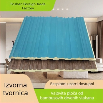 Panel za zid od vlakana bambusa s zakrivljenom rešetkom, unutarnji luk i polukružna rešetka, 207 × 11 mm