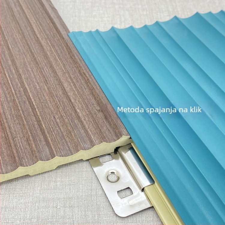 Panel za zid od vlakana bambusa s zakrivljenom rešetkom, unutarnji luk i polukružna rešetka, 207 × 11 mm