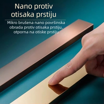U‑oblikovani dekorativni profil od nehrđajućeg čelika za žljebove, pragove, zidove i stropove s titan završnom obradom