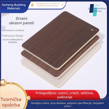 Zidni paneli s furnirom od drveta za hotele i KTV, otporni na koroziju i hrđu, izdržljivi, bez boje, integrirani sustav ugradnje