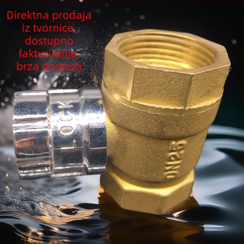 Yuhuan mosazni kuglasti ventil 216 s magnetskim zaključavanjem i ključem za zaključavanje, srednje veličine, visok tlak