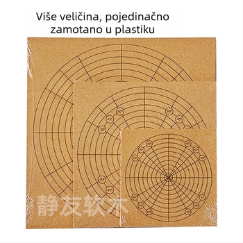 Kork ploča za pletenje s kvadratnom mrežom, DIY panel za pozicioniranje, prilagodljiva otporna na trošenje drvena ploča