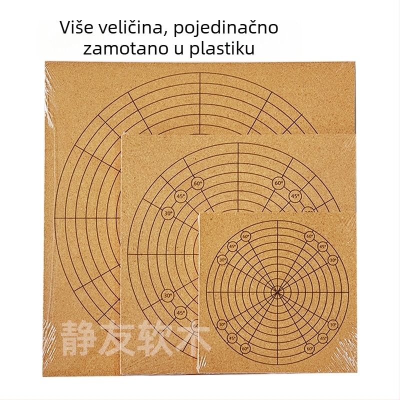 Kork ploča za pletenje s kvadratnom mrežom, DIY panel za pozicioniranje, prilagodljiva otporna na trošenje drvena ploča