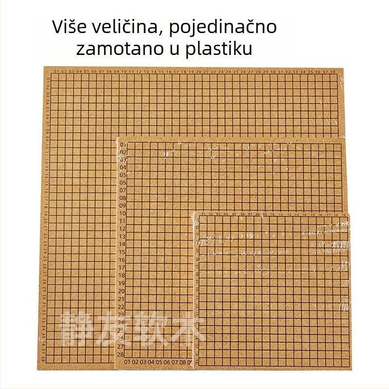 Kork ploča za pletenje s kvadratnom mrežom, DIY panel za pozicioniranje, prilagodljiva otporna na trošenje drvena ploča