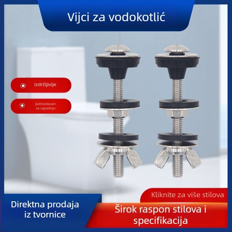 M6 vijak spremnika WC-a, 304 nehrđajući čelik, podijeljeni tip, otporan na curenje