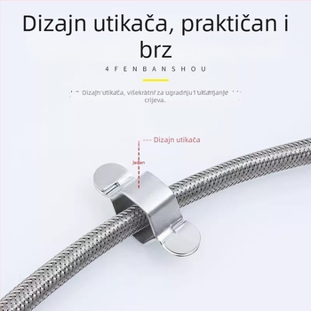 Ključ za ulaznu cijev slavine, 1/2 inčni kutni ventil za WC, priključci za vodovod za kuhinju i umivaonik, matice, odvojivi dodaci