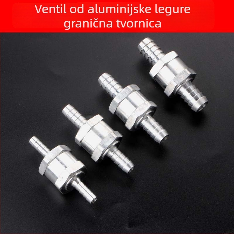 Jednosmjerni ventil od aluminijskog legura za automobilski sustav goriva — benzin i dizel, veličine 6/8/10/12