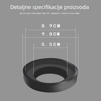 Crni gumeni jastučić od pjene za odvodni ventil spremnika WC-a, otvor 50 mm