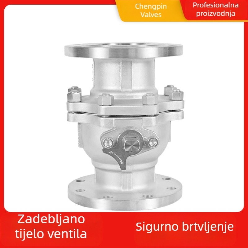 Kuglični ventil Q41W-16, nehrđajući čelik, prirubni spoj, 304/316L, tvrdo brtvljenje
