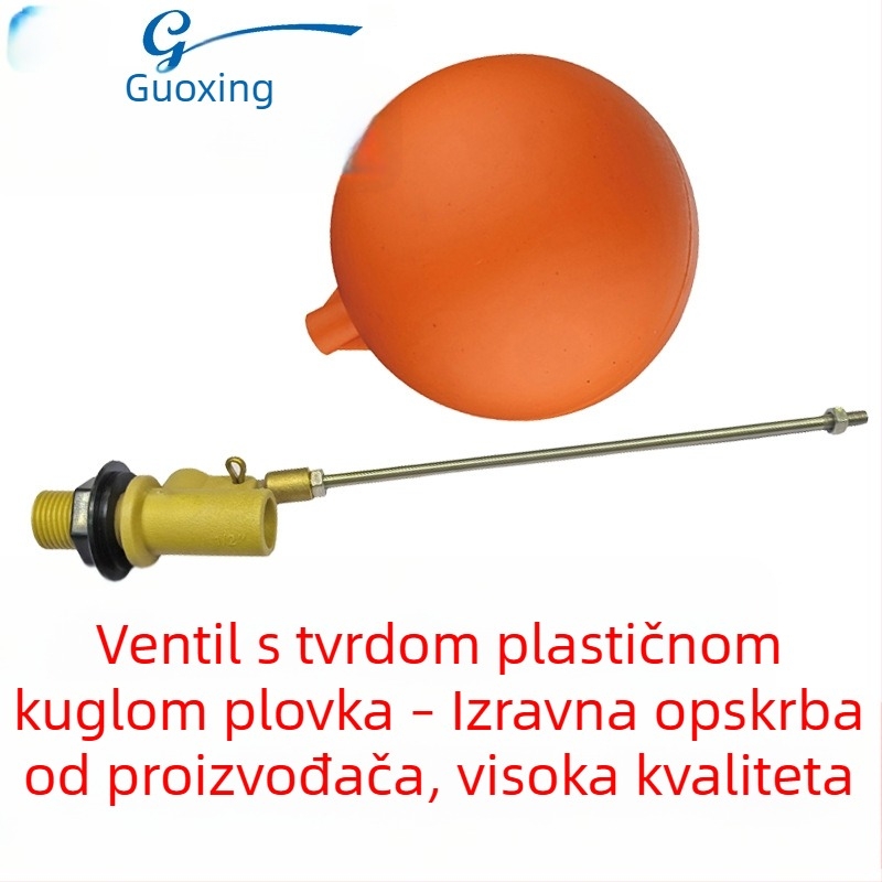 Novi plastični ventil s plovkom i šipkom od nehrđajućeg čelika, navoj DN15-DN32, hidrauličko upravljanje