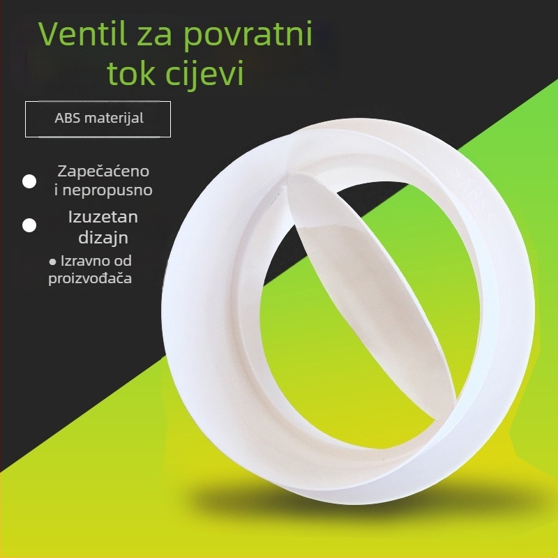 ABS okrugli provjerni ventil za ventilacijski kanal, jednostrani, protiv mirisa, kupaonica i kuhinja