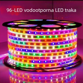 Vanjska LED traka 220V 2835, šest boja tekućeg svjetla za vanjsku arhitekturnu rasvjetu
