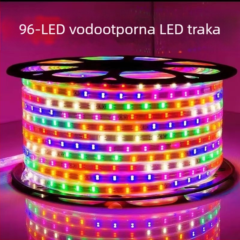 Vanjska LED traka 220V 2835, šest boja tekućeg svjetla za vanjsku arhitekturnu rasvjetu