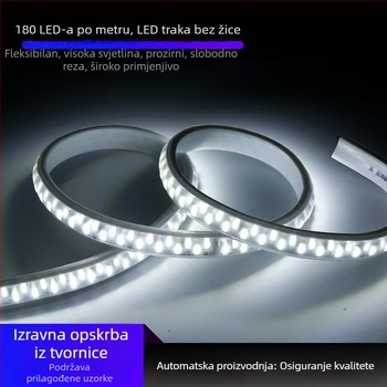 LED trak 110V za vanjsko vodootporno osvjetljenje i kućne/projekte namjene, visoka svjetlina, 5730 LED, 180 LED, 18W, 3000K/4000K/6500K, fleksibilan, velika gustoća