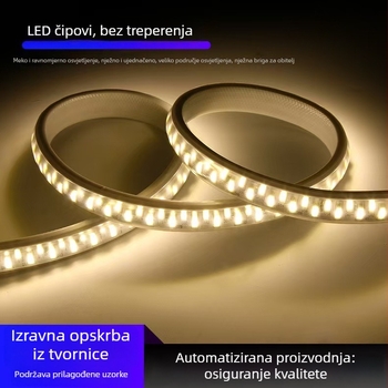 LED trak 110V za vanjsko vodootporno osvjetljenje i kućne/projekte namjene, visoka svjetlina, 5730 LED, 180 LED, 18W, 3000K/4000K/6500K, fleksibilan, velika gustoća