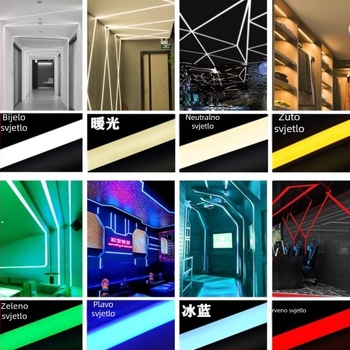 Silikonska LED traka s integriranom ekstrudijom, vodootporna, unutarnja/ vanjska upotreba, linearno svjetlo za krevet