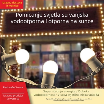 Vanjsko vodootporna LED svjetlosna traka s E27 uložkom za reklamu i vjenčanu dekoraciju