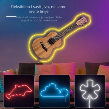 RGB LED traka neon – set, vanjska vodootporna i fleksibilna silikonska traka za kućište računala, kreativni DIY